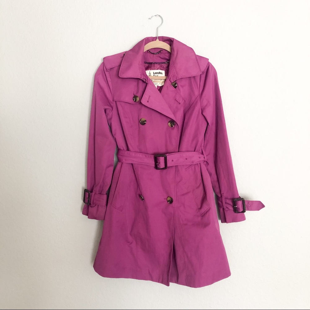 Purple London Fog Trench Coat
